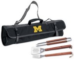University of Michigan Wolverines 3 Piece BBQ Tool Set With Tote