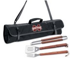 Mississippi State University Bulldogs 3pc BBQ Tool Set With Tote