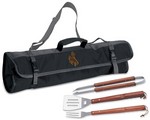 University of Wyoming Cowboys 3 Piece BBQ Tool Set With Tote