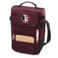 Florida State Seminoles Embr. Duet Wine & Cheese Tote - Burgundy