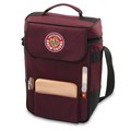 UL Lafayette Ragin Cajuns Embr. Duet Wine & Cheese Tote-Burgundy