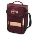 Mississippi State Bulldogs Embr Duet Wine & Cheese Tote-Burgundy