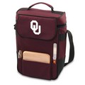 Oklahoma Sooners Embr. Duet Wine & Cheese Tote - Burgundy