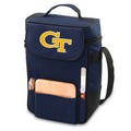 Georgia Tech Yellow Jackets Embr. Duet Wine & Cheese Tote - Navy