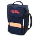 Ole Miss Rebels Embr. Duet Wine & Cheese Tote - Navy
