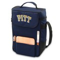 Pitt Panthers Embr. Duet Wine & Cheese Tote - Navy