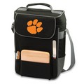 Clemson Tigers Embr. Duet Wine & Cheese Tote - Black