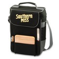 Southern Miss Golden Eagles Embr. Duet Wine & Cheese Tote -Black