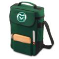 Colorado State Embroidered Duet Wine & Cheese Tote Hunter Green