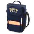 U of Pittsburgh Duet Wine & Cheese Tote - Navy Embroidered