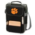 Clemson Embroidered Duet Wine & Cheese Tote Black