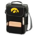 University of Iowa Embroidered Duet Wine & Cheese Tote Black