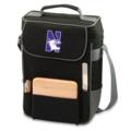 Northwestern Embroidered Duet Wine & Cheese Tote Black