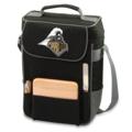 Purdue University Embroidered Duet Wine & Cheese Tote Black