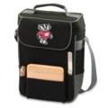 University of Wisconsin Printed Duet Wine & Cheese Tote Black