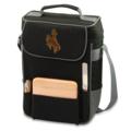 U of Wyoming Duet Wine & Cheese Tote - Black-Grey Digital Print