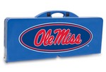 Ole Miss Rebels Folding Picnic Table with Seats - Blue