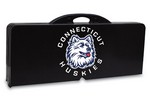 UConn Huskies Folding Picnic Table with Seats - Black