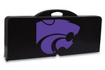 Kansas State Wildcats Folding Picnic Table with Seats - Black