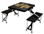 LSU Tigers Folding Picnic Table with Seats - Black
