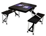 Northwestern Wildcats Folding Picnic Table with Seats - Black