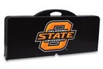 Oklahoma State Cowboys Folding Picnic Table with Seats - Black