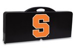 Syracuse Orange Folding Picnic Table with Seats - Black