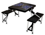 Washington Huskies Folding Picnic Table with Seats - Black