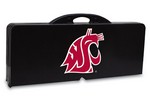 Washington State Cougars Folding Picnic Table with Seats - Black