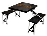 Wyoming Cowboys Folding Picnic Table with Seats - Black