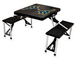 West Virginia Mountaineers Folding Picnic Table - Black