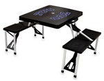 TCU Horned Frogs Folding Picnic Table with Seats - Black