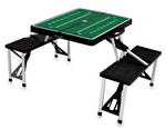 TCU Horned Frogs Football Picnic Table with Seats - Black