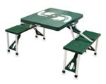 Michigan State Hunter Green Folding Picnic Table