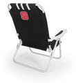 NC State Wolfpack Monaco Beach Chair - Black