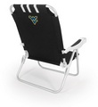 West Virginia Mountaineers Monaco Beach Chair - Black