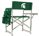 Michigan State Spartans Sports Chair - Hunter Green Embroidered