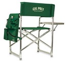 Cal Poly Mustangs Sports Chair - Hunter Green Embroidered