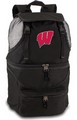 Wisconsin Badgers Zuma Backpack & Cooler - Black Embroidered
