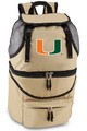 Miami Hurricanes Zuma Backpack & Cooler - Beige Embroidered