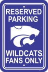 Kansas State Wildcats 12" X 18" Plastic Parking Sign