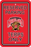 Maryland Terrapins 12" X 18" Plastic Parking Sign