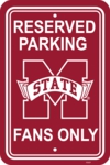 Mississippi State Bulldogs 12" X 18" Plastic Parking Sign