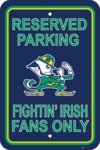 Notre Dame Fighting Irish 12" X 18" Plastic Parking Sign