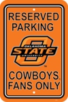 Oklahoma State Cowboys 12" X 18" Plastic Parking Sign