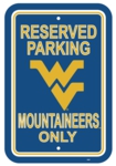 West Virginia Mountaineers 12" X 18" Plastic Parking Sign