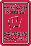 Wisconsin Badgers 12" X 18" Plastic Parking Sign