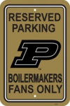 Purdue Boilermakers 12" X 18" Plastic Parking Sign
