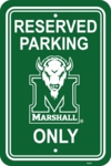 Marshall Thundering Herd 12" X 18" Plastic Parking Sign