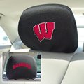 Wisconsin Badgers 2-Sided Headrest Covers - Set of 2